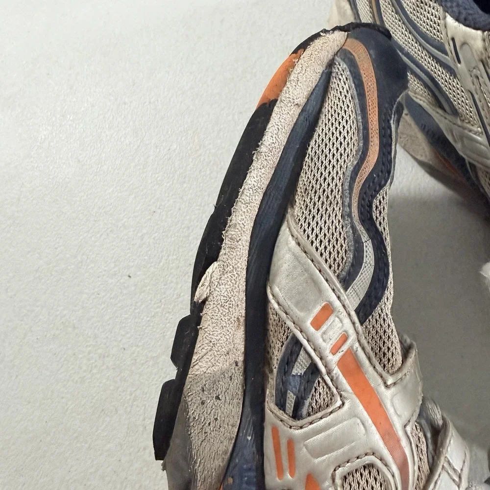 Vintage ASICS Gel-Creed 2002 Men's Blue Orange Silver Running Shoes Size 11 READ